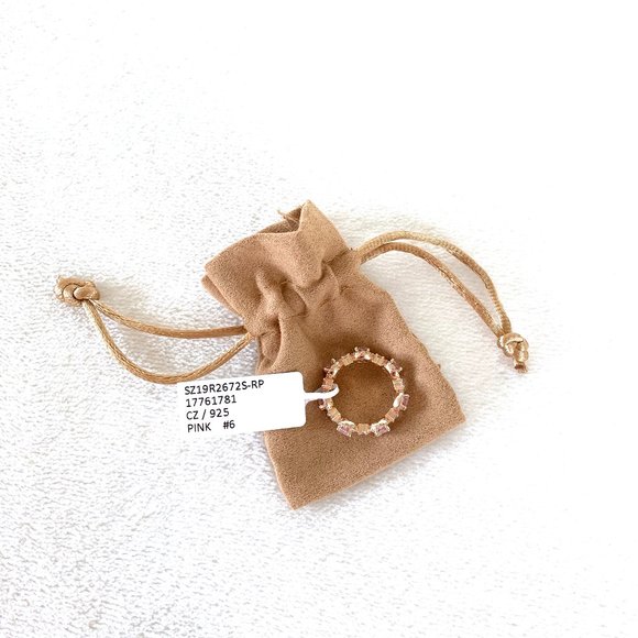 Suzy Levian Pink CZ & 14k Rose Gold-Plated Ring - Picture 7 of 12